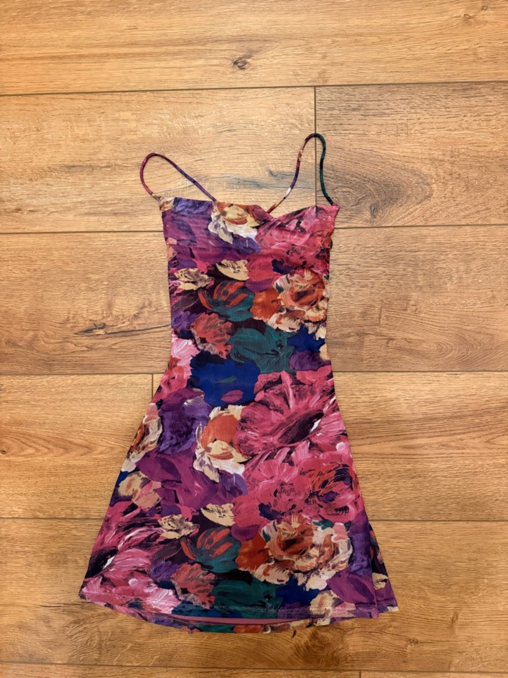 Hello Molly Floral Backless Slip Dress in Pink, Purple, Blue, Green